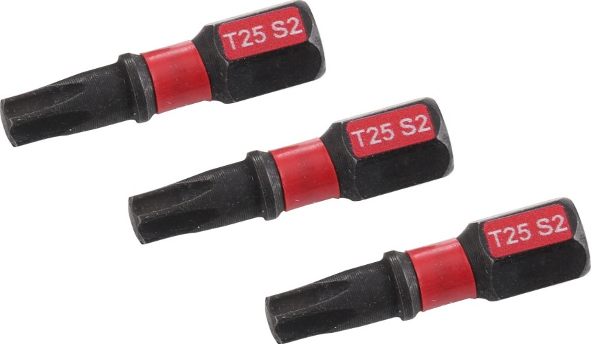 Бита для заворачивания P.I.T. ударная T25x25 мм 3 шт. ASDR01-25T25