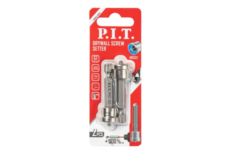 Бита для заворачивания P.I.T. с ограничителем PH2x50 мм 2 шт. ASDR04-50PH2 - изображение 3