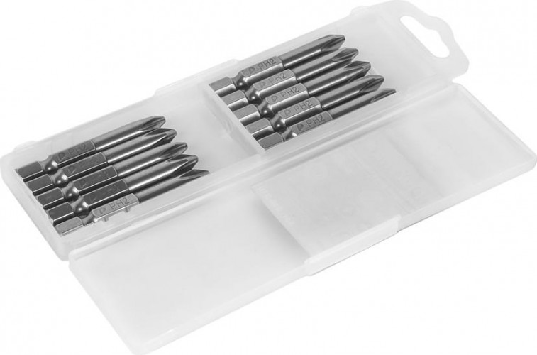 Бита для заворачивания ПРАКТИКА "Профи" PH-2х50мм отверточная (10шт) 036-704