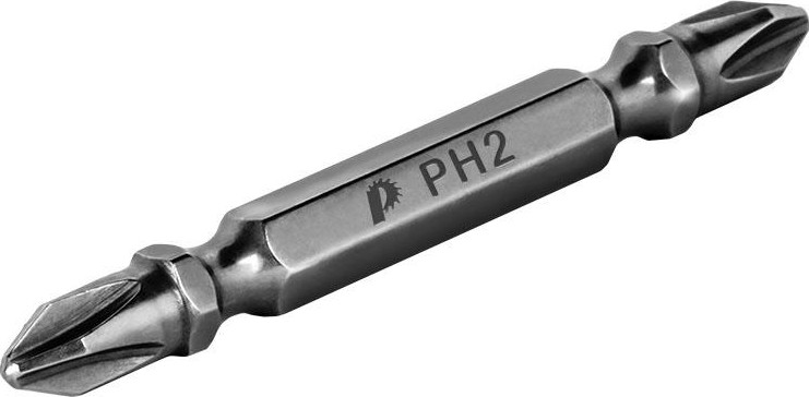 Бита для заворачивания ПРАКТИКА "Профи" двусторонняя PH-2 / PH-2х65мм отверточная (2шт) 035-769