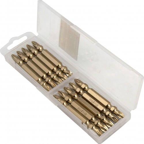 Бита для заворачивания ПРАКТИКА "Эксперт" двусторонняя PH-2/PZ-2х65мм Tin отверточная (10шт) 036-995 - изображение 2