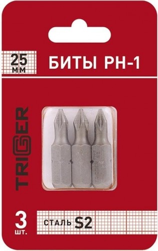 Бита для заворачивания TRIGGER 84961 ПРОФИ PH-1 25мм (3шт.) тов-128280