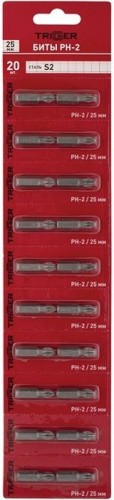 Бита для заворачивания TRIGGER 85962 ПРОФИ PH-2 25мм, 20шт. тов-208831