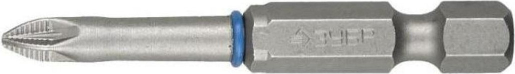 Бита для заворачивания ЗУБР ЭКСПЕРТ торсионные кованые, обточенные, e 1/4", pz2, 50мм, 26013-2-50-10