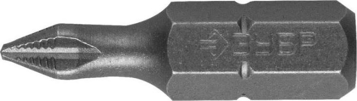 Бита для заворачивания ЗУБР МАСТЕР кованые,1/4", ph1, 25мм, 2шт 26001-1-25-2