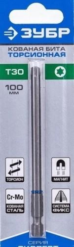 Бита для заворачивания ЗУБР ЭКСПЕРТ торсионная кованая, обточенная,  e 1/4", t30, 100м 26015-30-100-1 - изображение 4