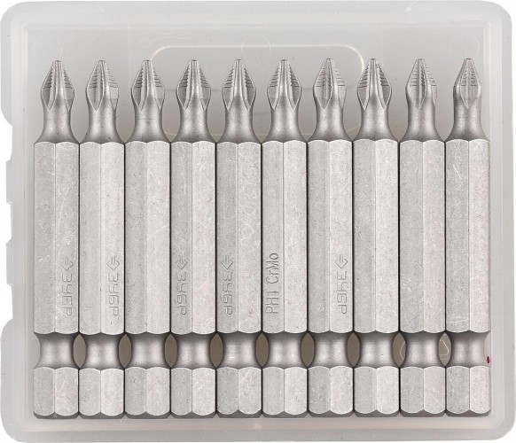 Бита для заворачивания ЗУБР МАСТЕР кованые, e 1/4", ph1, 50мм, 10шт 26001-1-50-10 - изображение 2