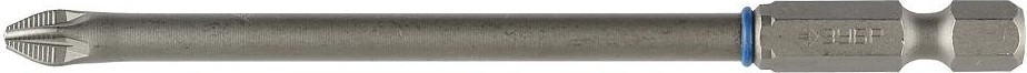 Бита для заворачивания ЗУБР ЭКСПЕРТ торсионная кованая, обточенная, e 1/4", pz2, 100мм 26013-2-100-1