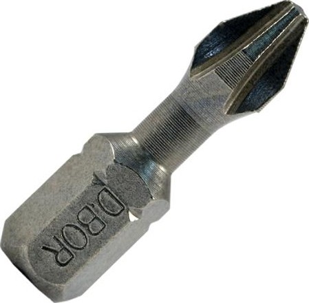 Бита фрезерованная  D.BOR  PH1, 25 мм TORSION  (D-T-PH01-025-010) D05-DTPH01025010