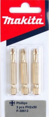 Бита с алмазным покрытием MAKITA PH2, 50 мм C-FORM (уп.3шт) P-38613 P-38613