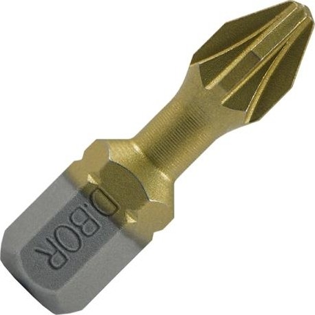 Бита с покрытием нитридтитана D.BOR PZ1, 25 мм TORSION (D-THT-PZ01-025-010) D04-DTHTPZ01025010
