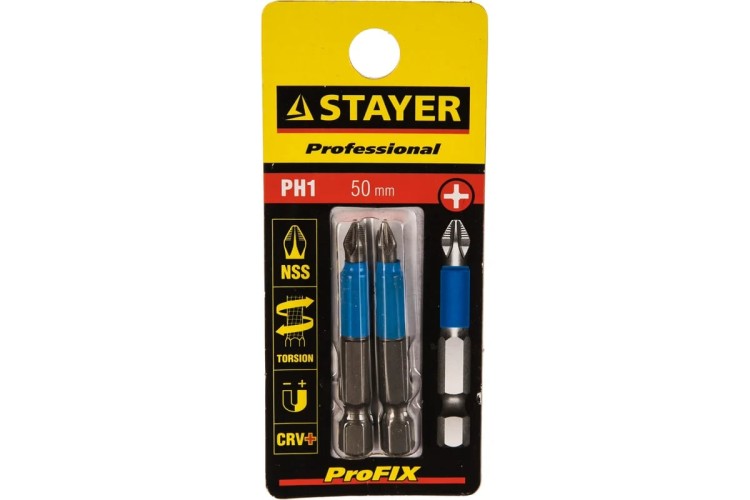Биты  STAYER PROFI PH №2-50 хвостовик e 1/4", 50мм, 2 шт 26203-2-50-02 - изображение 4