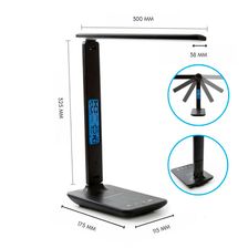 Светодиодная настольная лампа Blaupunkt PRO 6W CCT 3000K-6000K LCD экран, черная - изображение 8