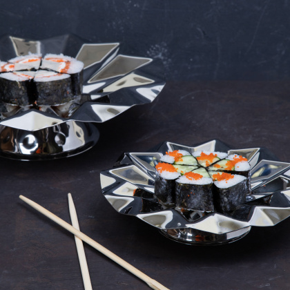 БЛЮДО на ножке "Оригами" d=410мм h=95мм нерж. ''Luxstahl'' - изображение 3