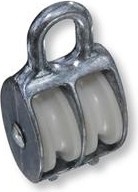 Блок  15 мм двойной с пластиковым диском