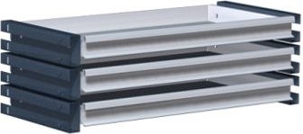 Блок из 3-х большиих ящиков FERRUM для шкафов Титан 08.301 RAL7035, шагрень