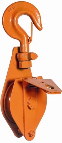 Блок монтажный СИБТАЛЬ 1Т шкивовый однорольный, с крюком и откидной щекой 010 0008 1000