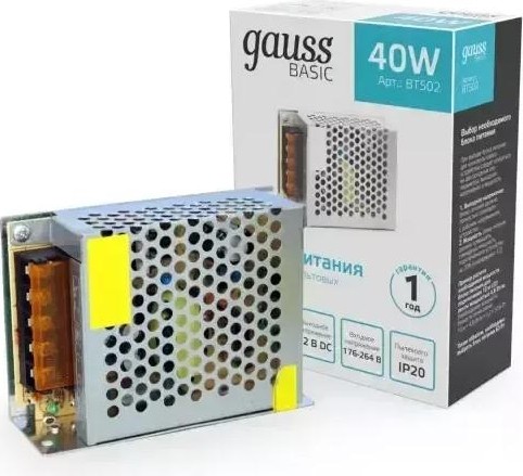 Блок питания GAUSS BT502 basic 12v 40w ip20