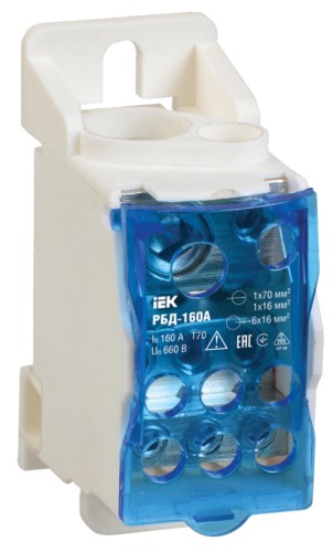 Блок распределительный IEK РБД на DIN-рейку РБД-160А  RBD-160