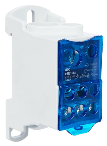 Блок распределительный IEK РБД на DIN-рейку РБД-125А RBD-125
