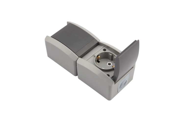 Блок розеток Kranz KR-78-0616 вертикальный 2 (керамика) INDUSTRIAL IP54 - изображение 3