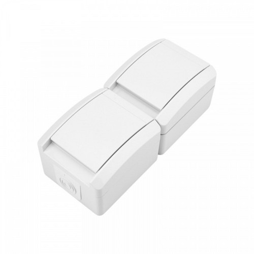 Блок розеток Kranz KR-78-0801 вертикальный 2 (керамика) INDUSTRIAL IP54