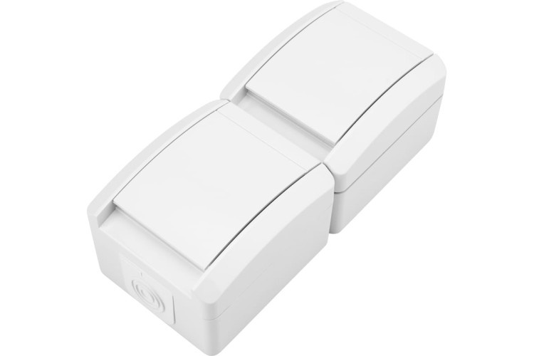 Блок розеток Kranz KR-78-0802 вертикальный 2 INDUSTRIAL IP54 с зазем., о/у