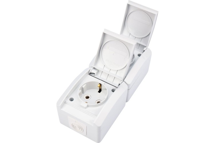 Блок розеток Kranz KR-78-0802 вертикальный 2 INDUSTRIAL IP54 с зазем., о/у - изображение 3