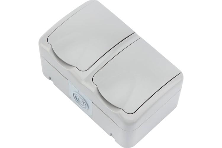 Блок розеток Kranz KR-78-0804 горизонтальный 2 (керамика) Mini OG IP54