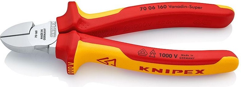 Бокорезы диэлектрические KNIPEX 7006160SB 160 мм KN-7006160SB