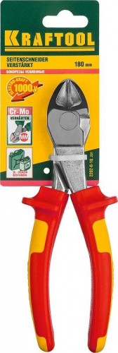 Бокорезы диэлектрические KRAFTOOL "ELECTRO-KRAFT" 1000 V, 180 мм, диагональные 2202-6-18 2202-6-18_z01 - изображение 2