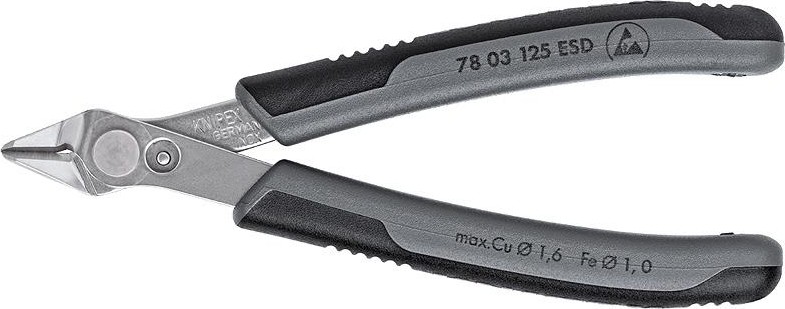 Бокорезы для электроники KNIPEX 7803125ESD 125 мм KN-7803125ESD