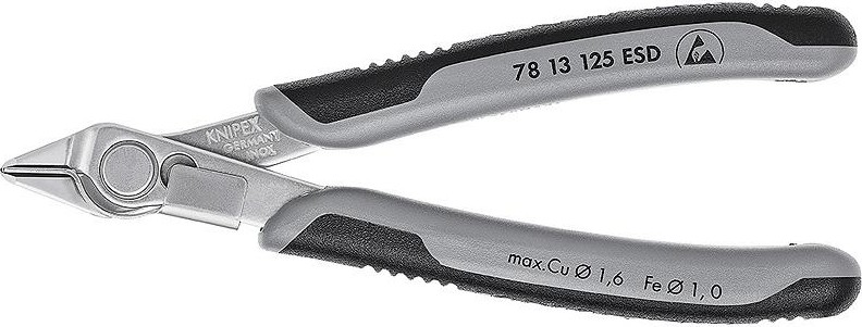 Бокорезы KNIPEX 7813125ESD electronic super прецизионные esd для самых тонких KN-7813125ESD
