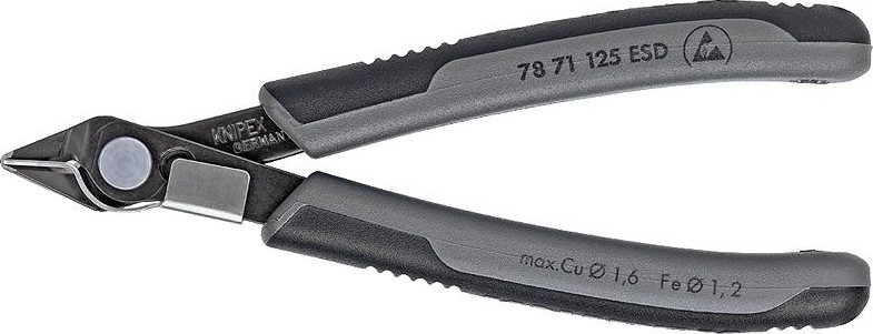 Бокорезы KNIPEX 7871125ESD electronic super прецизионные esd для тонких работ KN-7871125ESD