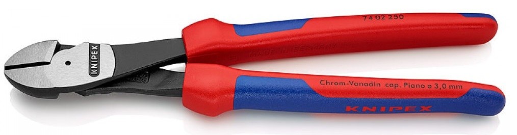 Бокорезы KNIPEX KN-7402250SB особо мощные, 250 мм, 2-комп. ручки