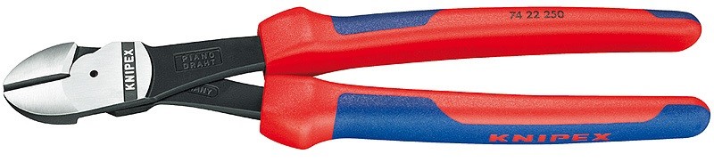 Бокорезы KNIPEX KN-7422250TBK особо мощные, губки 12°, 250 мм, 2-комп.ручки