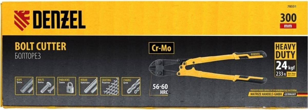 Болторез Denzel 78531 300 мм, 12", cr-mo - изображение 3