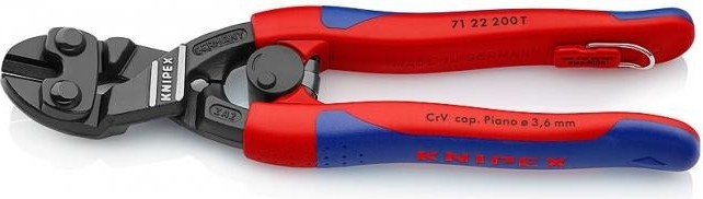Болторез с изогнутой режущей частью KNIPEX "CoBolt" 7122200T со страховочным креплением KN-7122200T