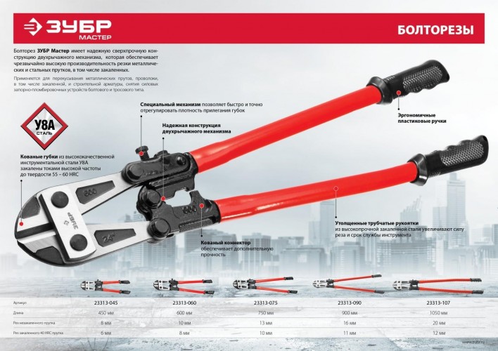 Болторез ЗУБР "МАСТЕР" 600 мм 23313-060 23313-060 - изображение 3