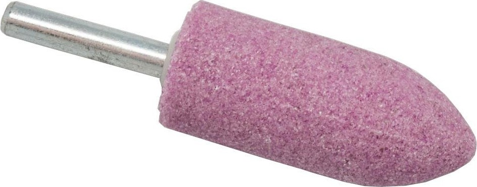 Бор-фреза абразивная ПРАКТИКА оксид алюминия, цилиндрическая заостренная 22х50 мм, хвост 6 мм 641-183