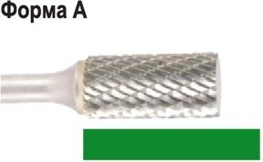 Бор-фреза по металлу  D.BOR форма А цилиндр с гладким торцом  12,7*25,0/70,0 хв. 6 мм 9f-10127k02d W-040-9F-10127K02D