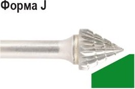 Бор-фреза по металлу  D.BOR форма J зенкер с вершиной 60°16,0*15,0/63,0 хв.6мм 9f-19160k02d W-040-9F-19160K02D