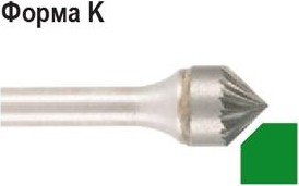 Бор-фреза по металлу  D.BOR форма K зенкера с вершиной 90°9,6*5,0/53,0 хв. 6мм 9f-20096k02d W-040-9F-20096K02D