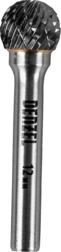 Бор-фреза по металлу  Denzel тип-D твердосплавная, шарообразная, 12 мм 72031 - изображение 2