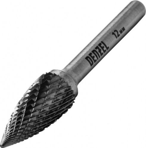 Бор-фреза по металлу  Denzel тип-G твердосплавная, параболическая заостренная, 12 мм 72049