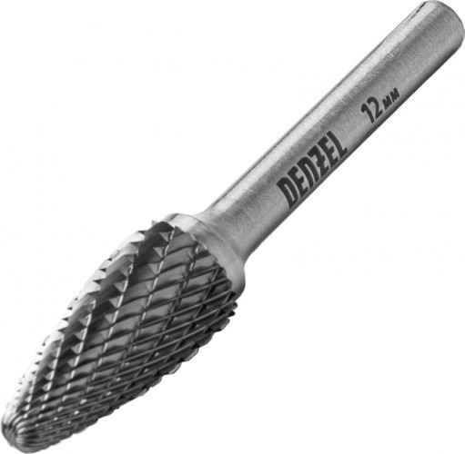 Бор-фреза по металлу  Denzel тип-F твердосплавная, параболическая, 12 мм 72044