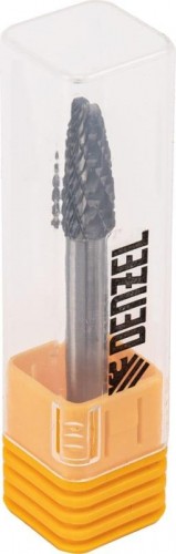 Бор-фреза по металлу  Denzel тип-F твердосплавная, параболическая, 8 мм 72042 - изображение 3