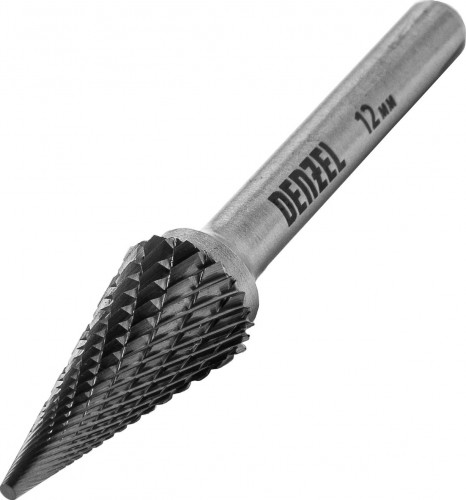 Бор-фреза по металлу  Denzel тип-M твердосплавная, коническая, 12 мм 72077