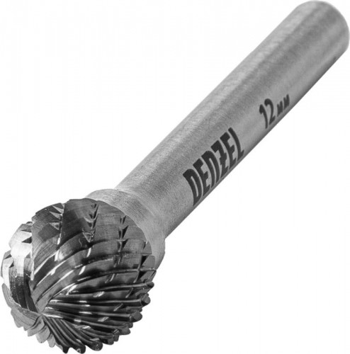 Бор-фреза по металлу  Denzel тип-D твердосплавная, шарообразная, 12 мм 72031