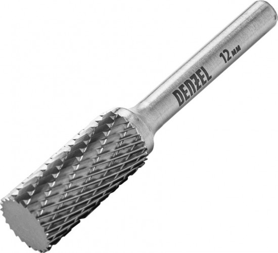Бор-фреза по металлу  Denzel тип-А твердосплавная, цилиндрическая, 12 мм 72003